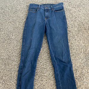 Dark wash denim skinny jeans